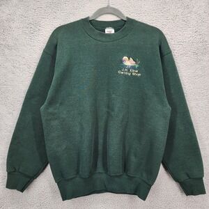 Vintage Fruit of the Loom Heavy Sweatshirt Medium Duck Carving Shop Embroidered‎